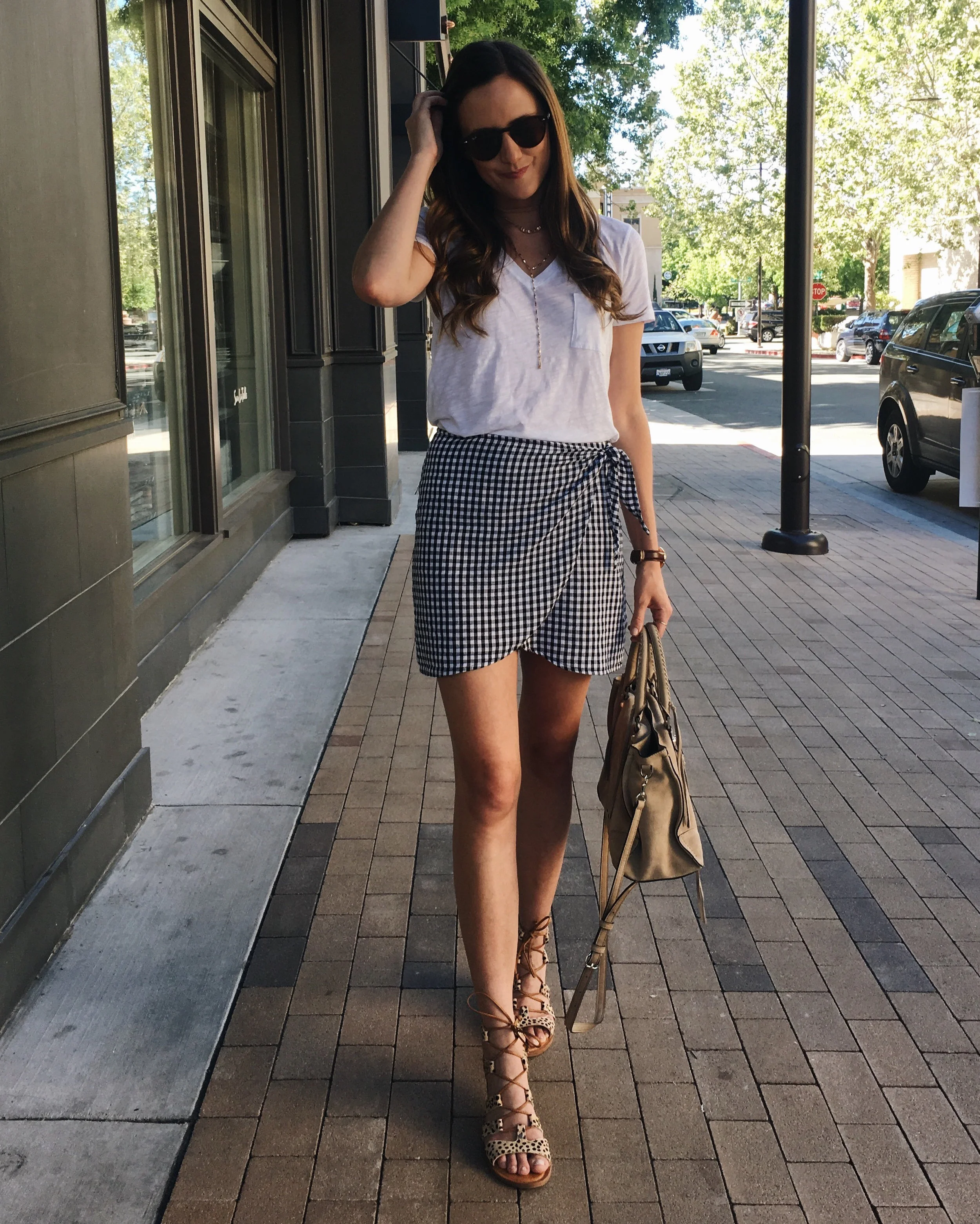 Gingham Wrap Skirt Tyler Harless